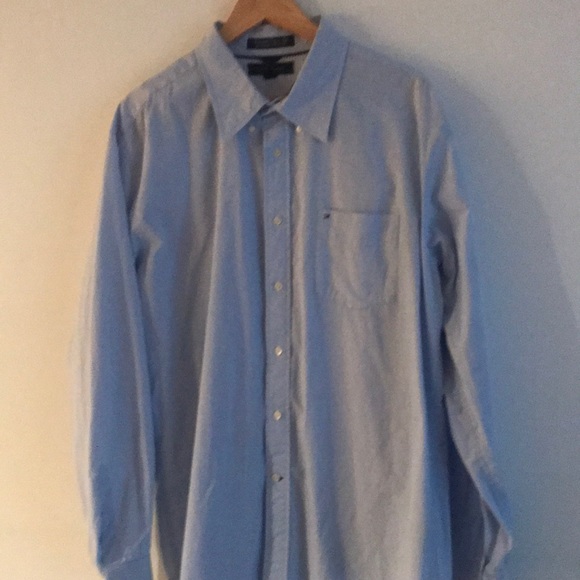 Tommy Hilfiger embroidered Graduate end to end light blue seaside dress shirt - Picture 2 of 6